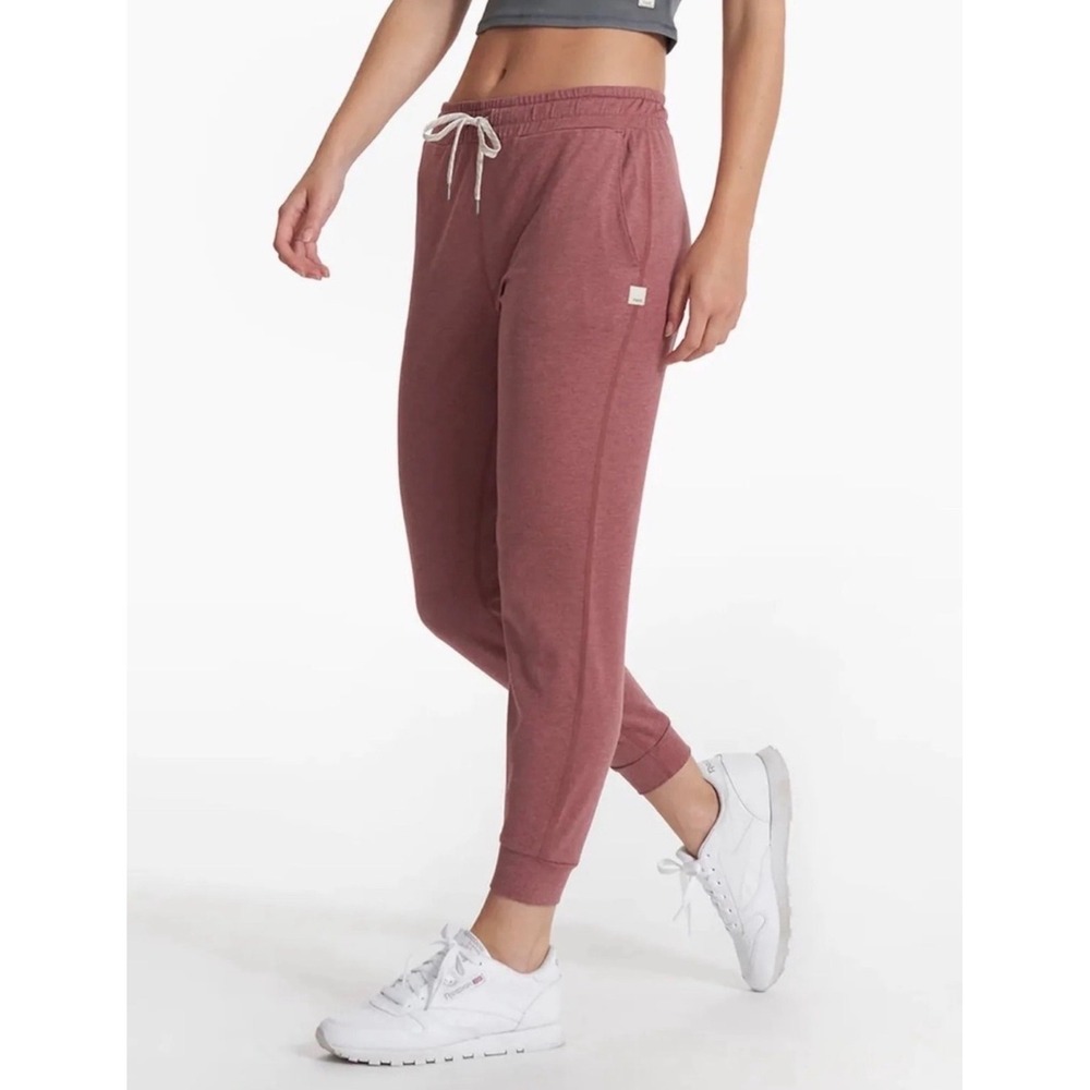 Vuori Performance Joggers Women Medium Dusty Rose Drawstring Pockets Soft Cozy